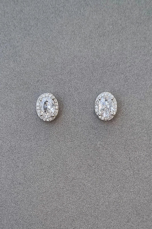 Picture of Pastels - Oval Brilliant Stud Earrings - [M]E543 - Available at Raja Sahib