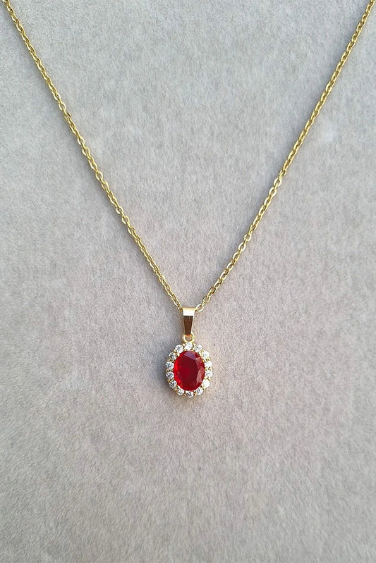 Picture of Pastels - Ruby Aura Necklace - [M]N178 - Available at Raja Sahib