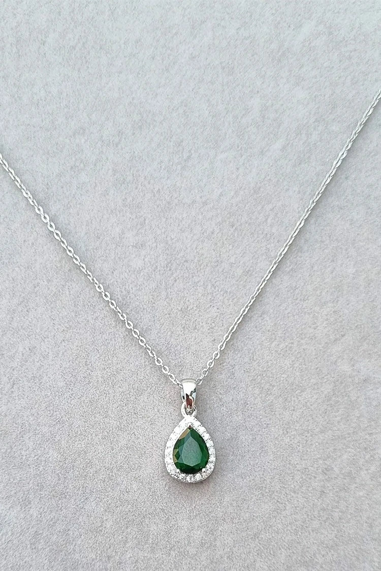Picture of Pastels - Emerald Drop Necklace - [H]N154 - Available at Raja Sahib