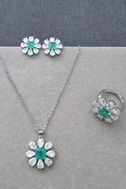 Picture of Pastels - Daisy Dream Set; Earrings, Necklace & Ring - S028 - Available at Raja Sahib