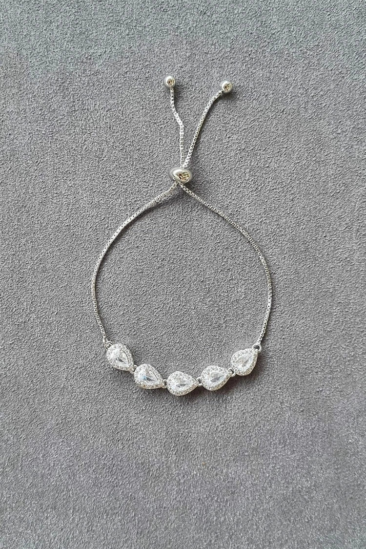 Picture of Pastels - Drop-Shaped Cubic Zirconia Adjustable Bracelet - [S]B097 - Available at Raja Sahib