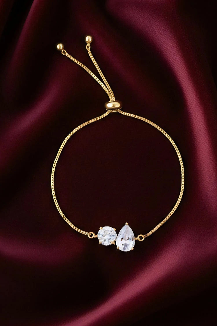 Picture of Pastels - Twin Sparkle Adjustable Bracelet - [S]B130 - Available at Raja Sahib