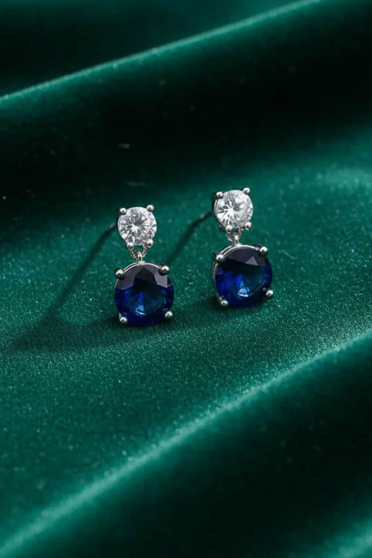 Picture of Pastels - Blue Lagoon Earrings - [S]E536 - Available at Raja Sahib