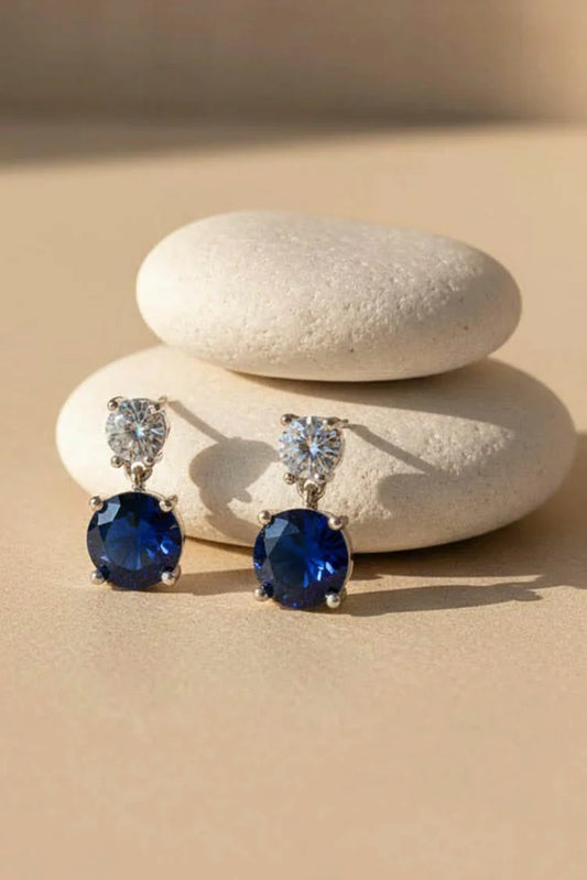 Picture of Pastels - Blue Lagoon Earrings - [S]E536 - Available at Raja Sahib