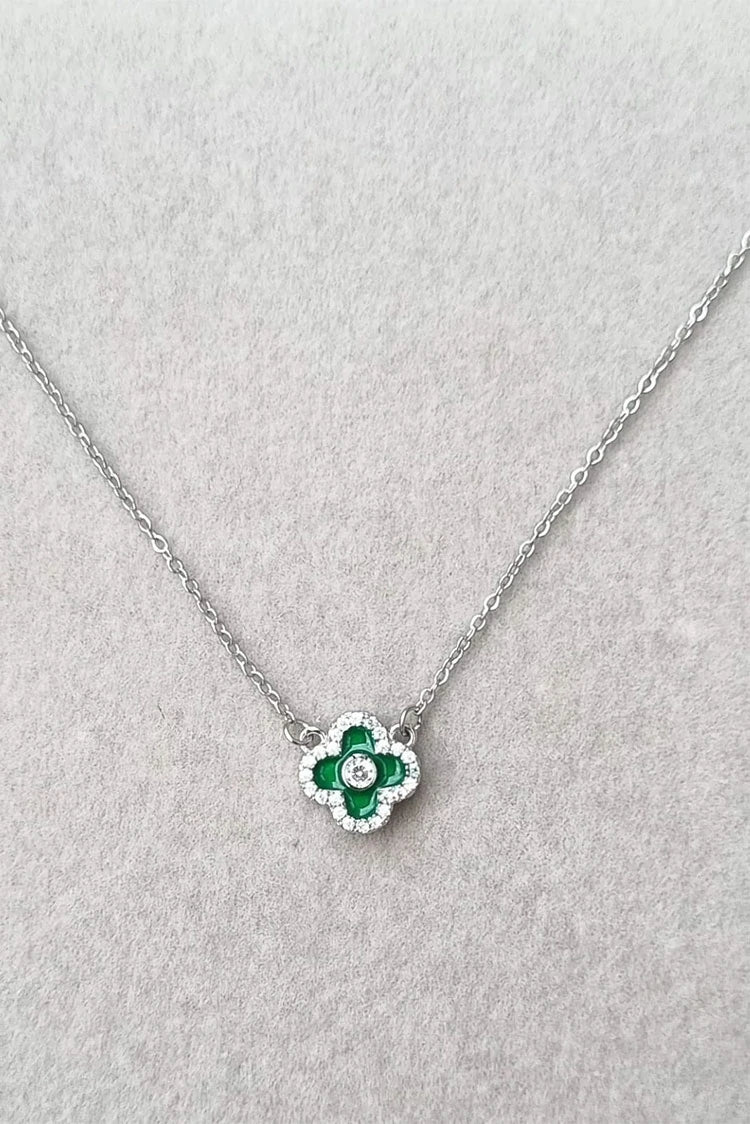 Picture of Pastels - Green Flower Power Necklace - [S]N165 - Available at Raja Sahib