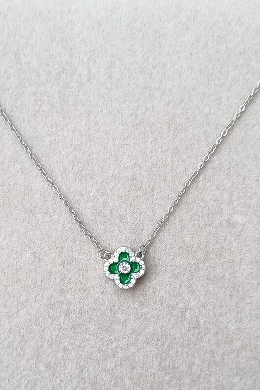 Picture of Pastels - Green Flower Power Necklace - [S]N165 - Available at Raja Sahib