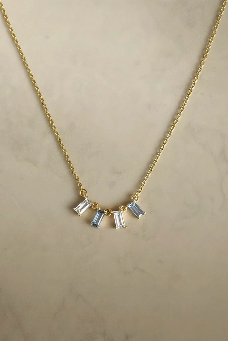 Picture of Pastels - Crystal Cascade Necklace - [S]N169 - Available at Raja Sahib