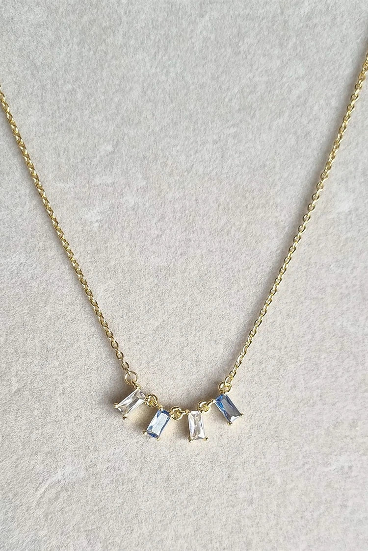 Picture of Pastels - Crystal Cascade Necklace - [S]N169 - Available at Raja Sahib