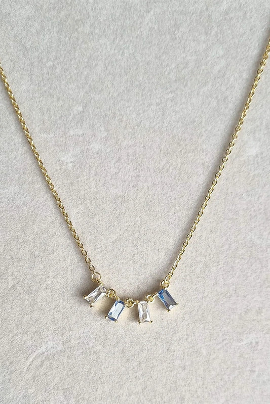 Picture of Pastels - Crystal Cascade Necklace - [S]N169 - Available at Raja Sahib