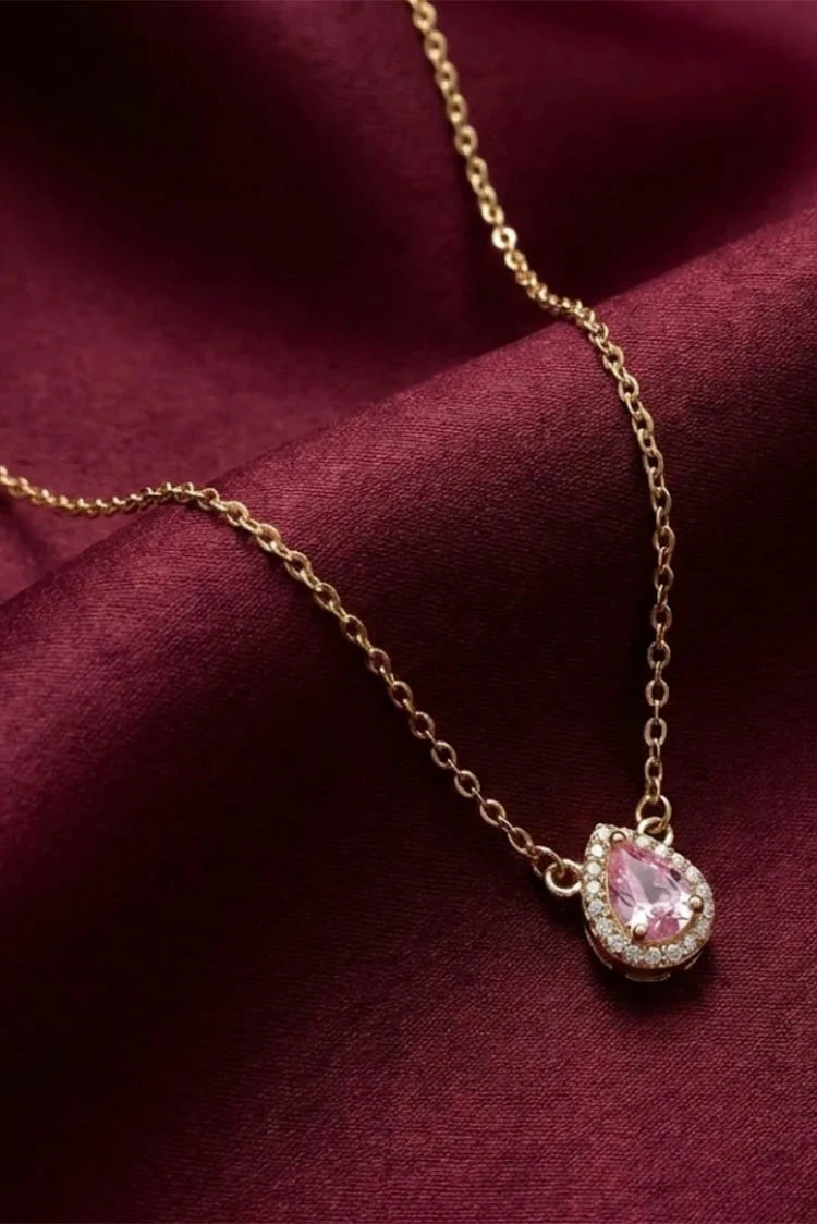 Picture of Pastels - Blush Gem Necklace - [S]N181 - Available at Raja Sahib