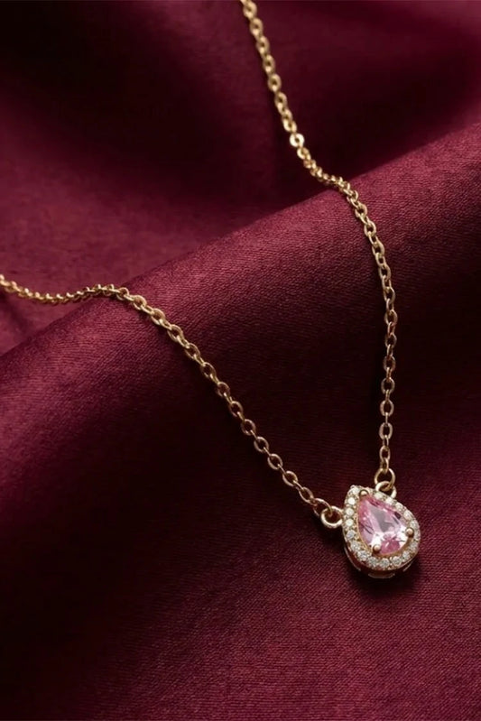 Picture of Pastels - Blush Gem Necklace - [S]N181 - Available at Raja Sahib