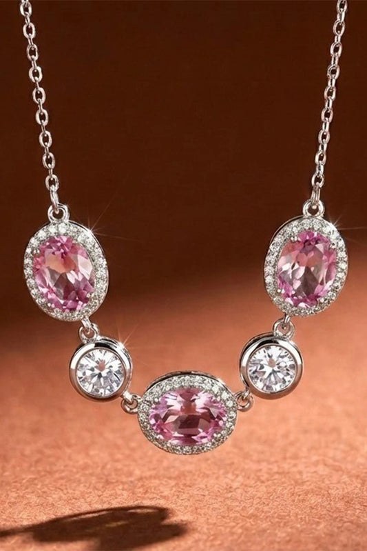Picture of Pastels - Oval Prism Statement Necklace - [S]N187 - Available at Raja Sahib