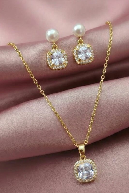 Picture of Pastels - Pearl & Crystal Elegance Set - [S]S068 - Available at Raja Sahib