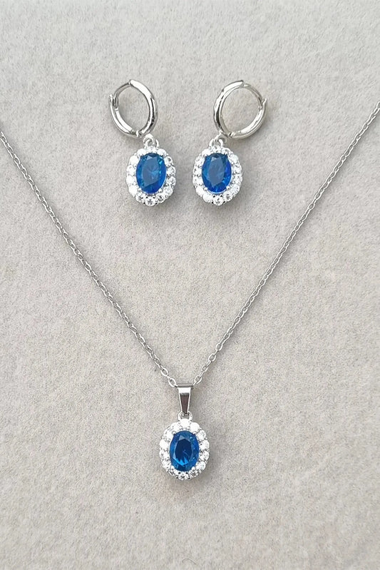 Picture of Pastels - Imperial Blue Halo Set - [S]S077 - Available at Raja Sahib