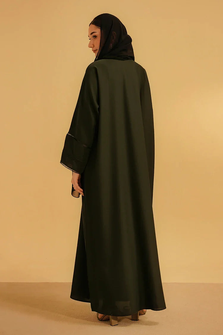 Picture of Divinely Crafted - Basic Pleat Abaya - Dark Green - Available at Raja Sahib