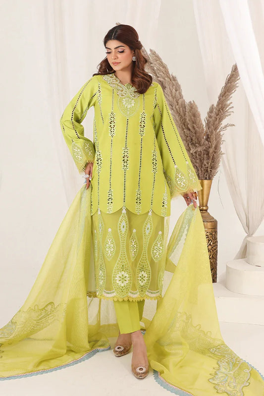 Picture of Bella Studio - Luxury Embroidered Lawn Collection - Pear - Available at Raja Sahib