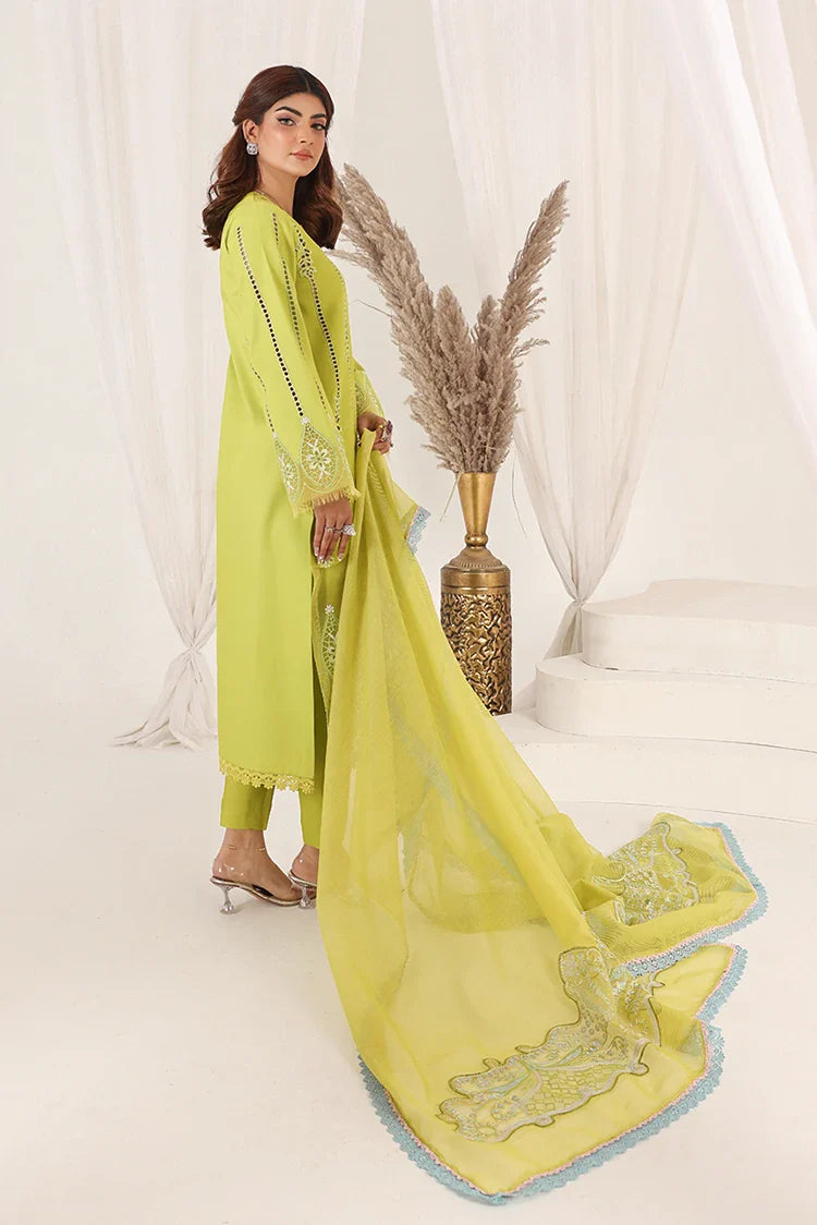 Picture of Bella Studio - Luxury Embroidered Lawn Collection - Pear - Available at Raja Sahib