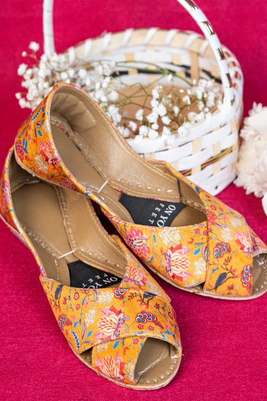 Picture of On Your Feets - Naubahar Collection - Golden Bloom - Available at Raja Sahib