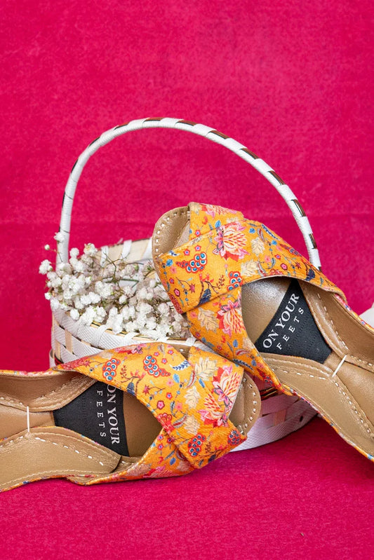 Picture of On Your Feets - Naubahar Collection - Golden Bloom - Available at Raja Sahib