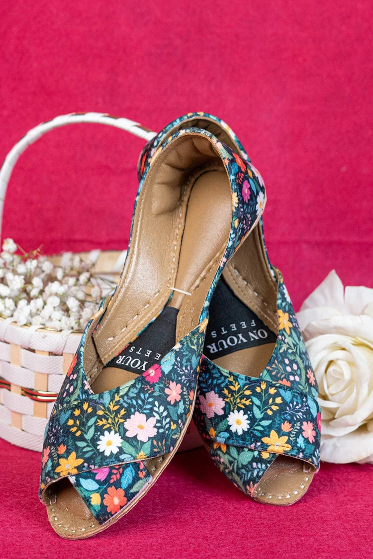 Picture of On Your Feets - Naubahar Collection - Midnight Bloom - Available at Raja Sahib