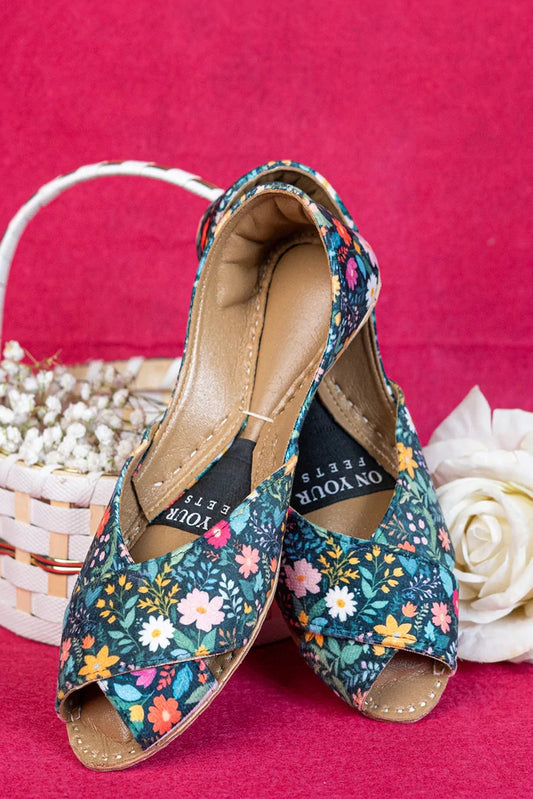Picture of On Your Feets - Naubahar Collection - Midnight Bloom - Available at Raja Sahib