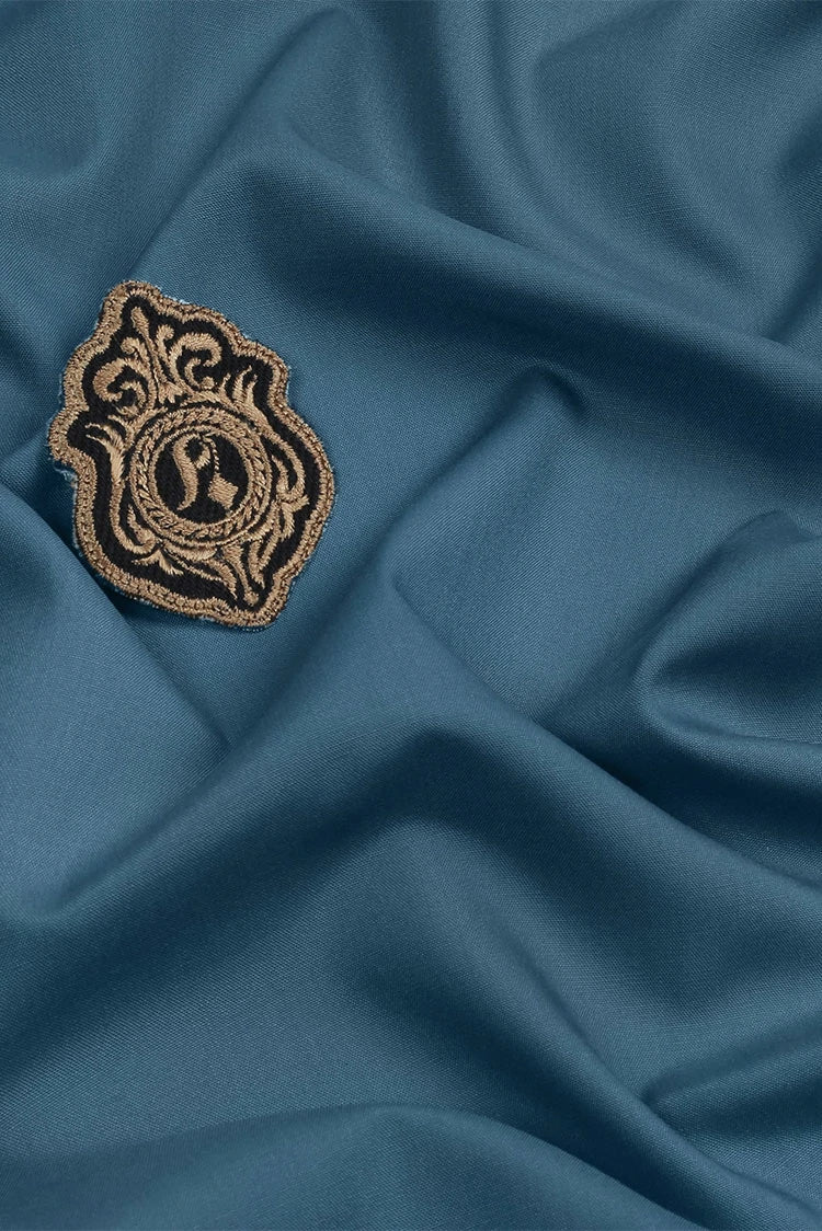 Picture of Fabrich - Men's Unstitch Prime Wash & Wear Kameez Shalwar - Slate-Blue - Available at Raja Sahib