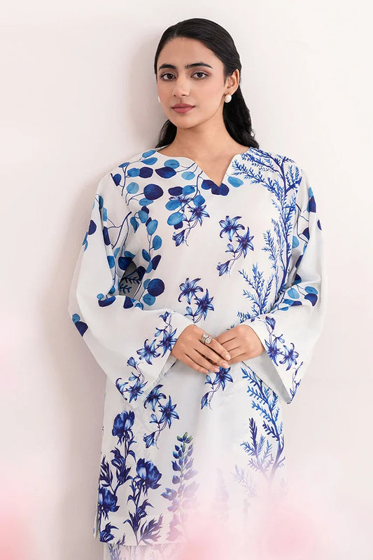 Picture of Stitch Vibes - Ivory Lagoon CO-ord Set - QTX3847 - Available at Raja Sahib