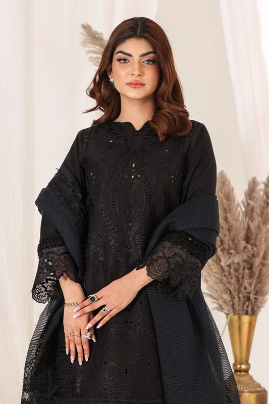 Picture of Bella Studio - Luxury Embroidered Lawn Collection - Queen Black - Available at Raja Sahib