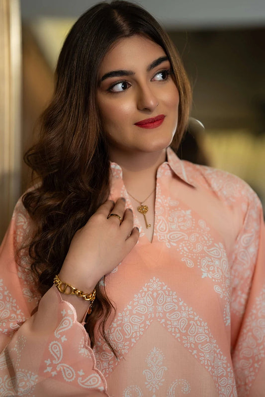 Picture of Laaleh - Capri Peach - 2 Piece - Available at Raja Sahib