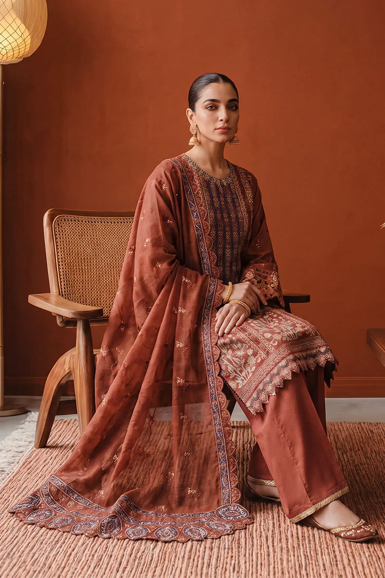 Picture of Ramira - Lamha Festive - Rust Angrakha - Available at Raja Sahib
