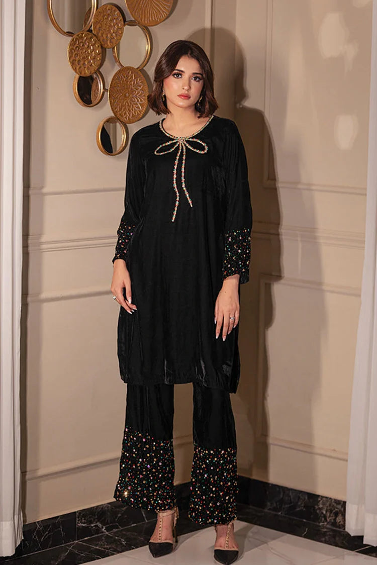 Picture of RJ'S Pret - Velours Exclusive Velvet Collection - Black Rainbow - Available at Raja Sahib