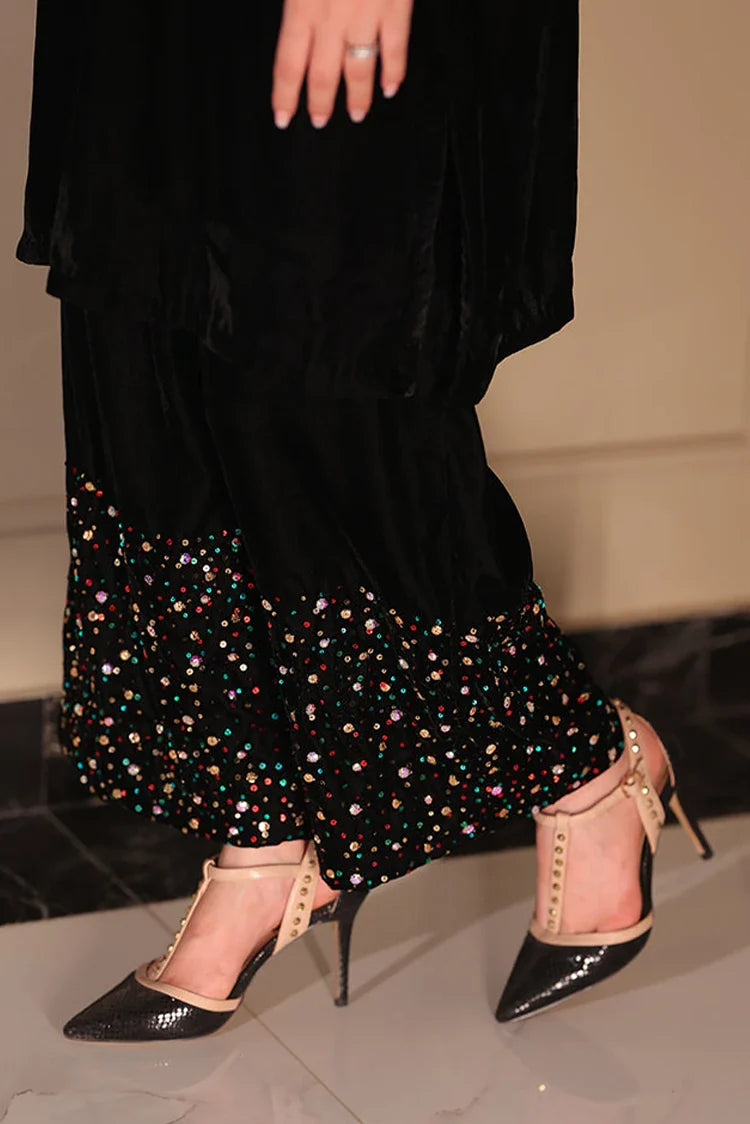Picture of RJ'S Pret - Velours Exclusive Velvet Collection - Black Rainbow - Available at Raja Sahib