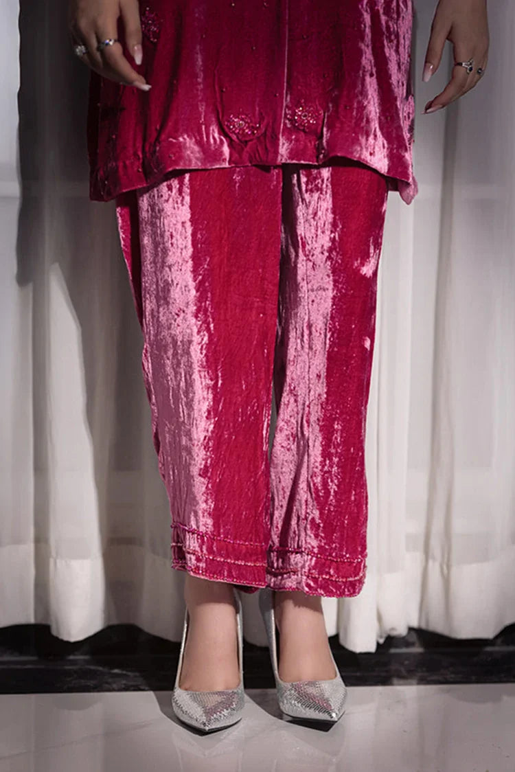 Picture of RJ'S Pret - Velours Exclusive Velvet Collection - Barbie Pink - Available at Raja Sahib