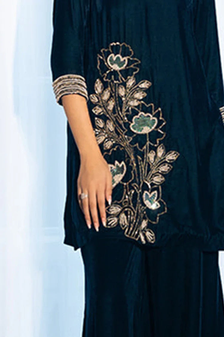Picture of RJ'S Pret - Velours Exclusive Velvet Collection - Deep Sea Green - Available at Raja Sahib