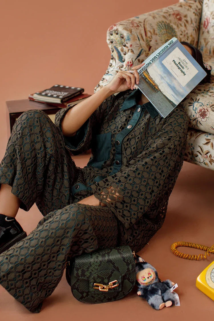 Picture of Ombrella - Retro Motion - 2 Piece - Olive Decode - Available at Raja Sahib