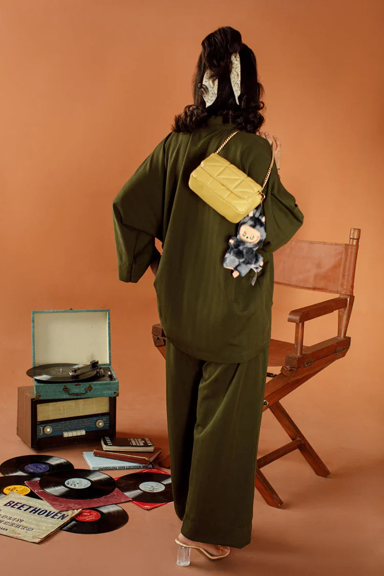 Picture of Ombrella - Retro Motion - 2 Piece - Olive Muse - Available at Raja Sahib