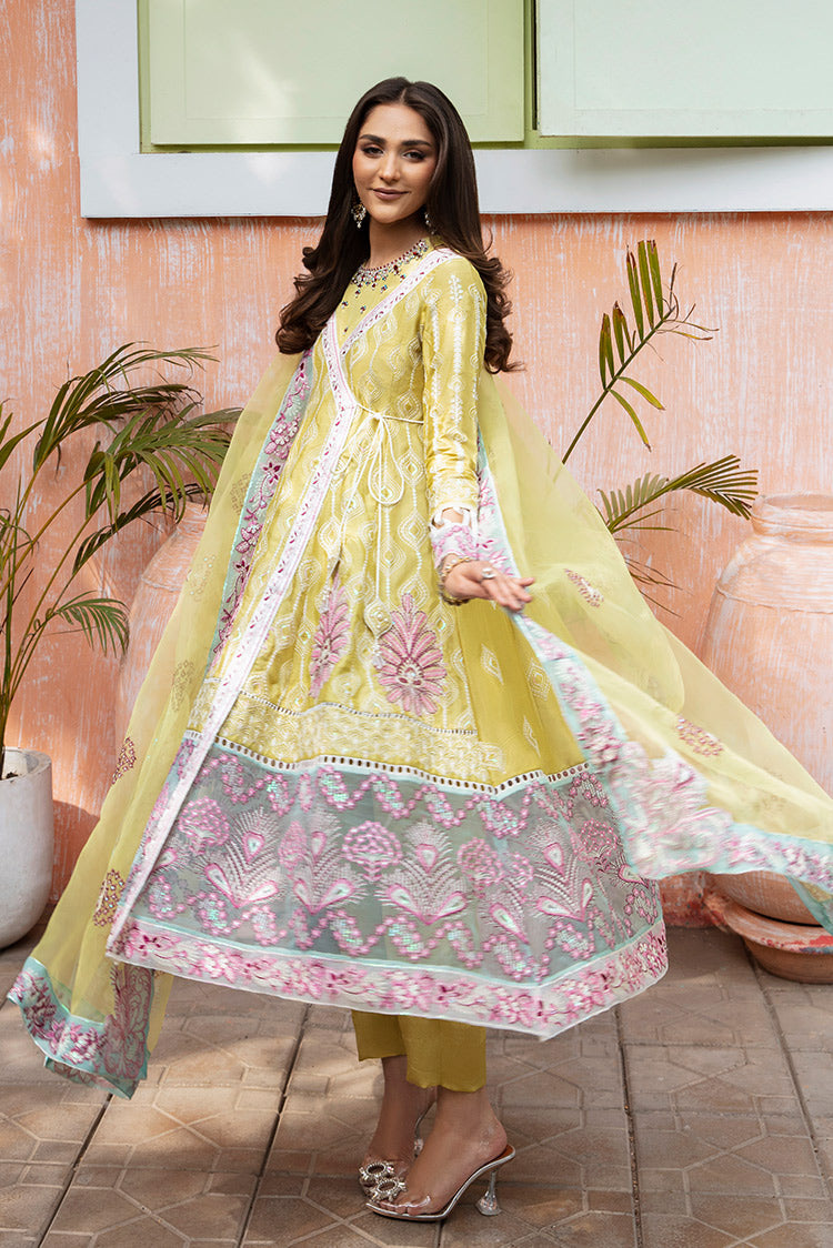Picture of Maria Osama Khan - Rang e Noor Luxury Pret Collection - Kanwal Yellow - Available at Raja Sahib