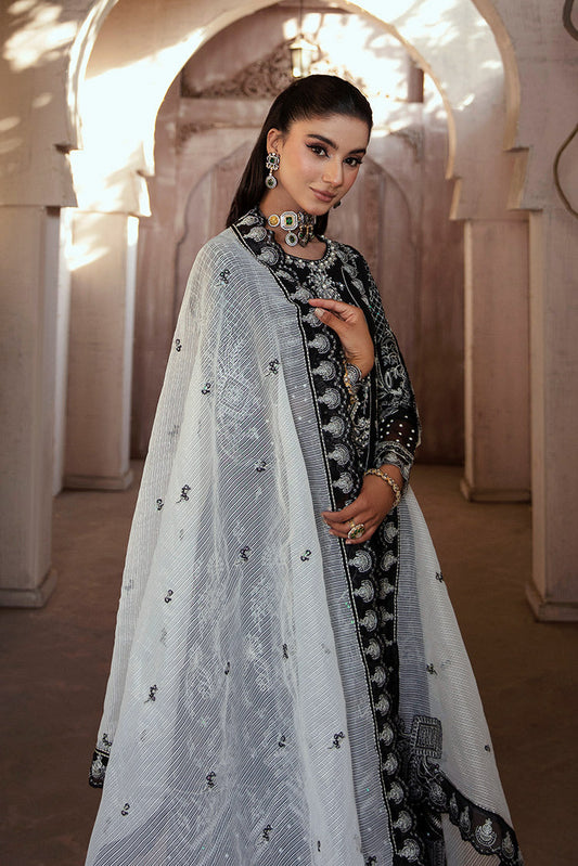 Picture of Maria Osama Khan - Rang e Noor Luxury Pret Collection - Neel Kamal Black - Available at Raja Sahib