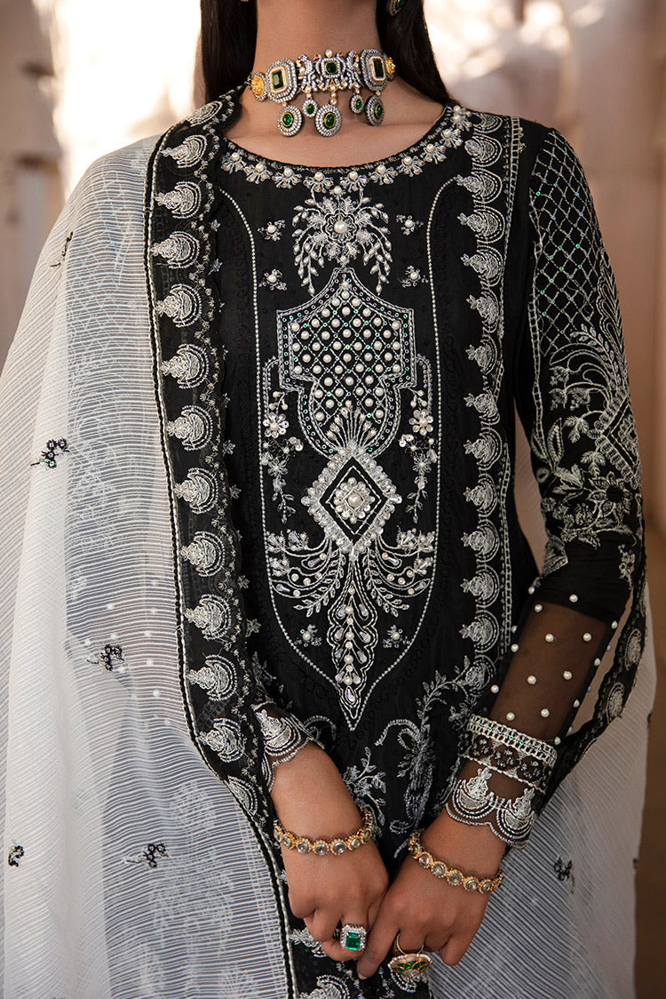 Picture of Maria Osama Khan - Rang e Noor Luxury Pret Collection - Neel Kamal Black - Available at Raja Sahib