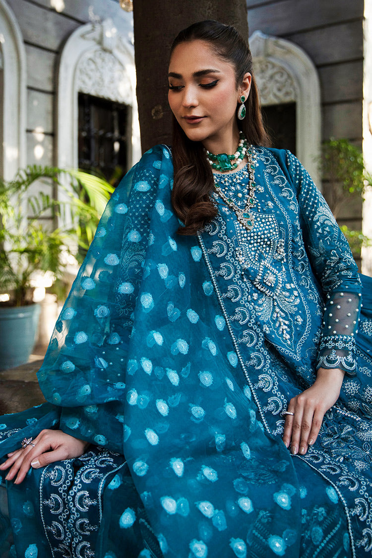Picture of Maria Osama Khan - Rang e Noor Luxury Pret Collection - Neel Kamal Teel - Available at Raja Sahib