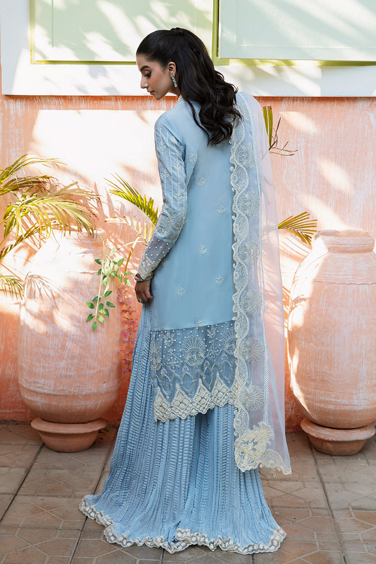 Picture of Maria Osama Khan - Rang e Noor Luxury Pret Collection - Sumbul Sky Blue - Available at Raja Sahib