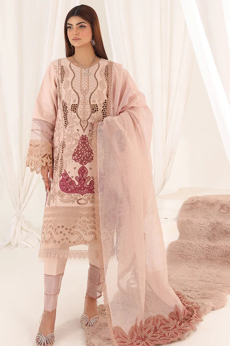 Picture of Bella Studio - Luxury Embroidered Lawn Collection - Rose Quartz - Available at Raja Sahib