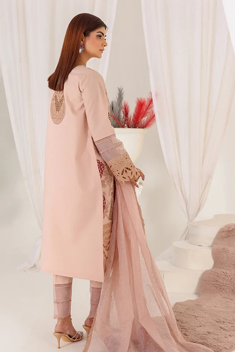 Picture of Bella Studio - Luxury Embroidered Lawn Collection - Rose Quartz - Available at Raja Sahib