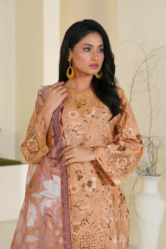 Picture of Threads & Weaves - 3 Piece - Golden Petals - Available at Raja Sahib