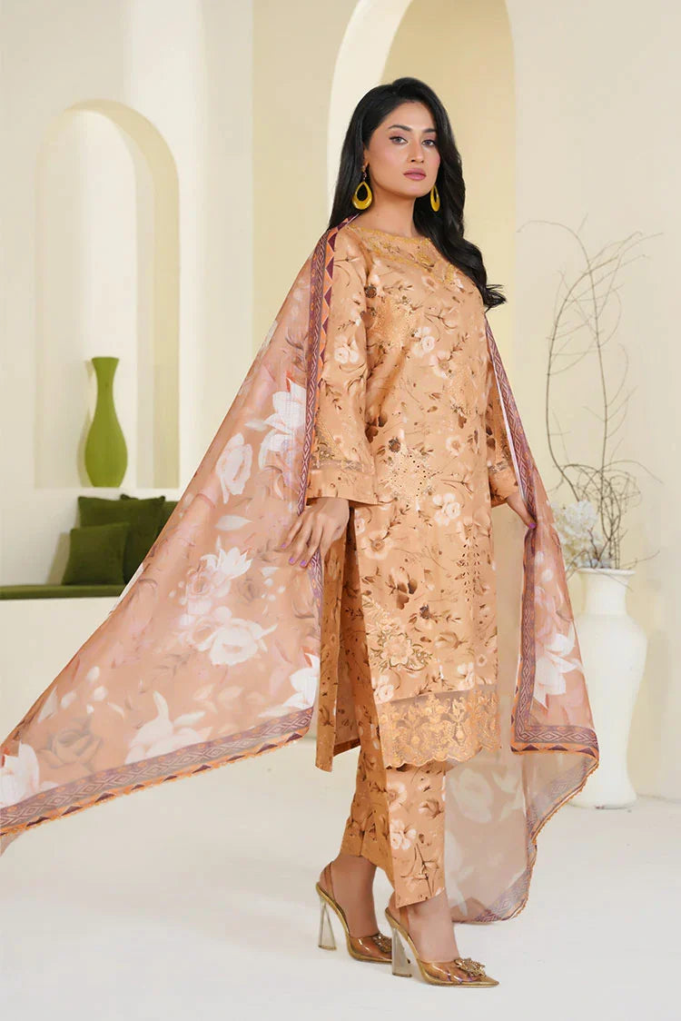 Picture of Threads & Weaves - 3 Piece - Golden Petals - Available at Raja Sahib