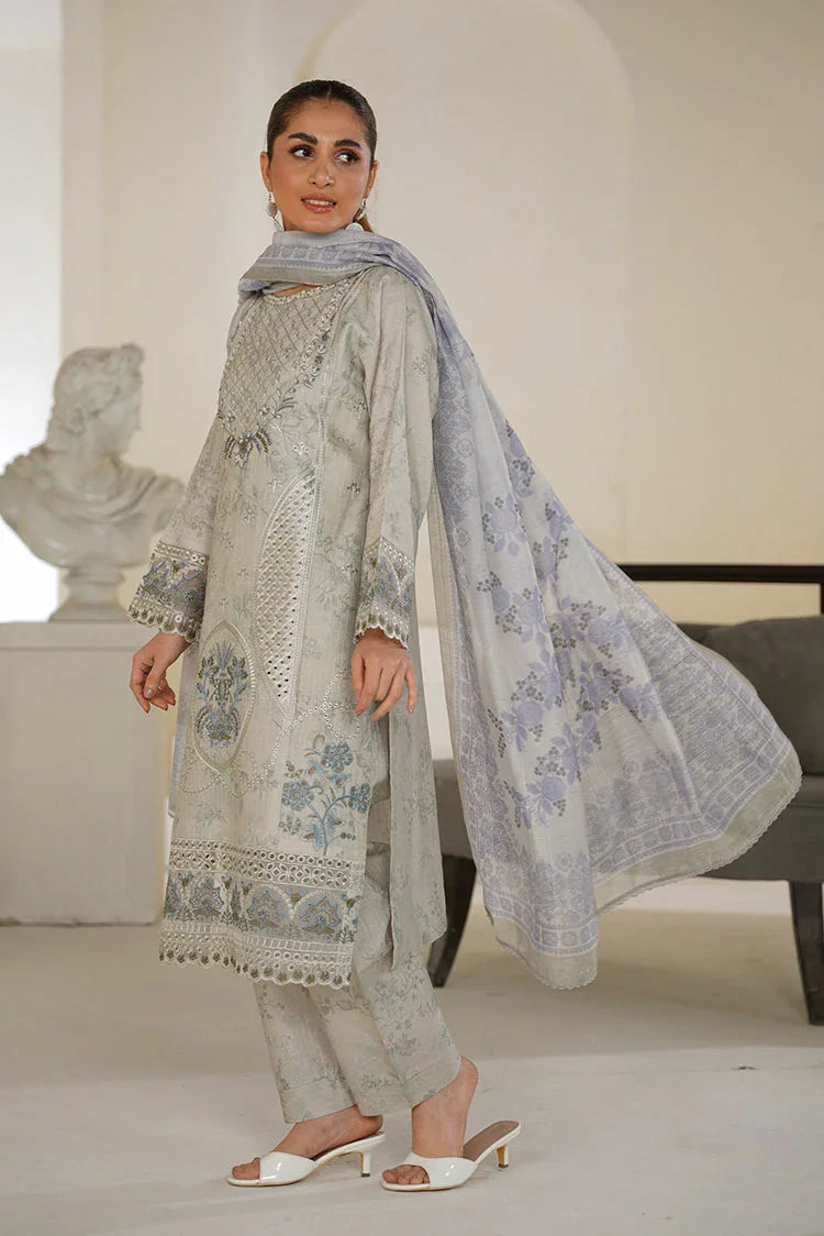 Picture of Threads & Weaves - 3 Piece - Light Sage Grey - Available at Raja Sahib
