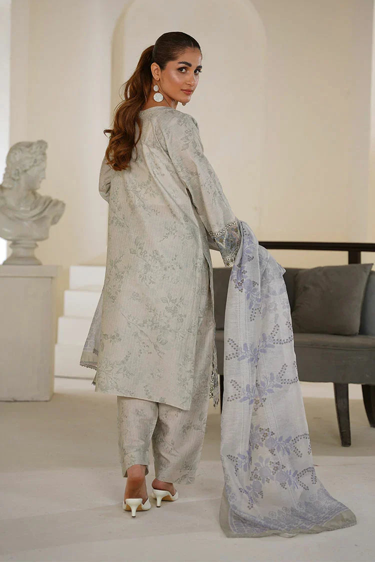 Picture of Threads & Weaves - 3 Piece - Light Sage Grey - Available at Raja Sahib