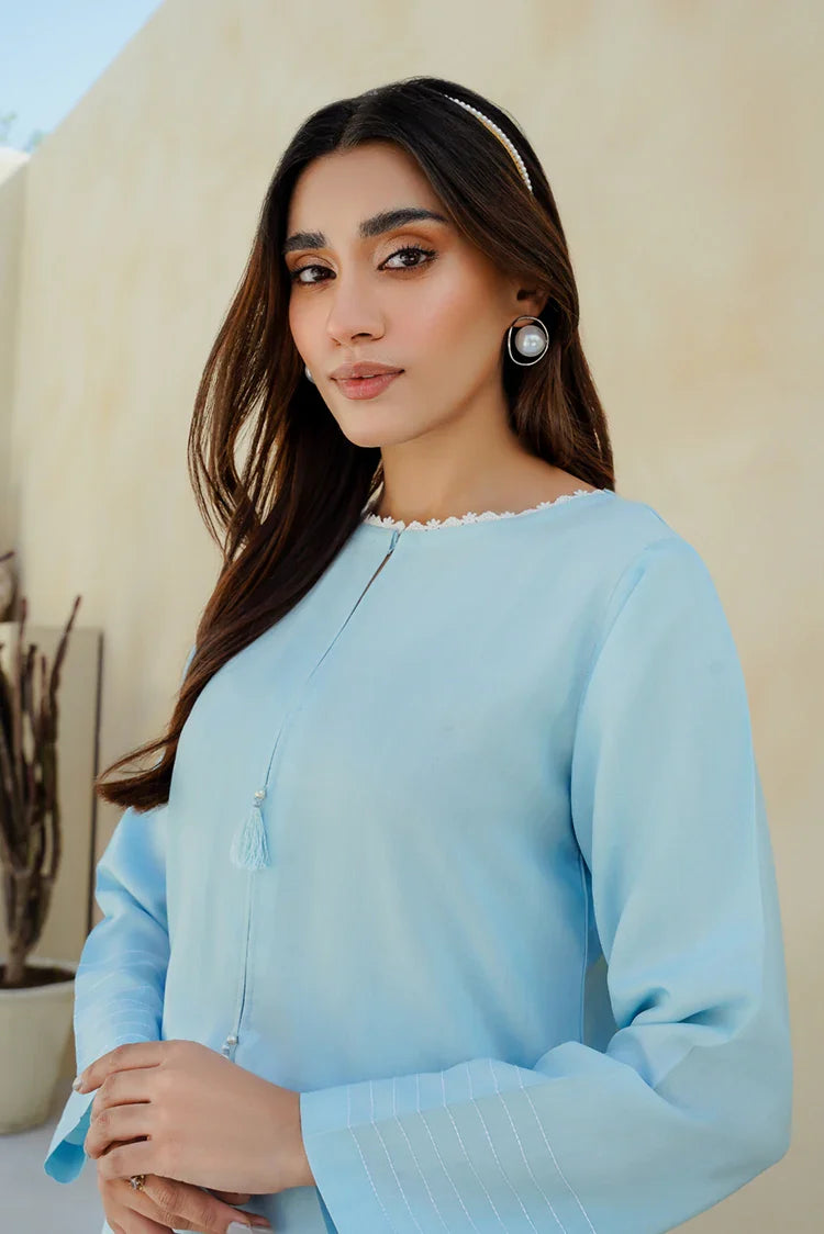 Picture of Divinely Crafted - Clara Solids '25 - Arctic Blue - Available at Raja Sahib