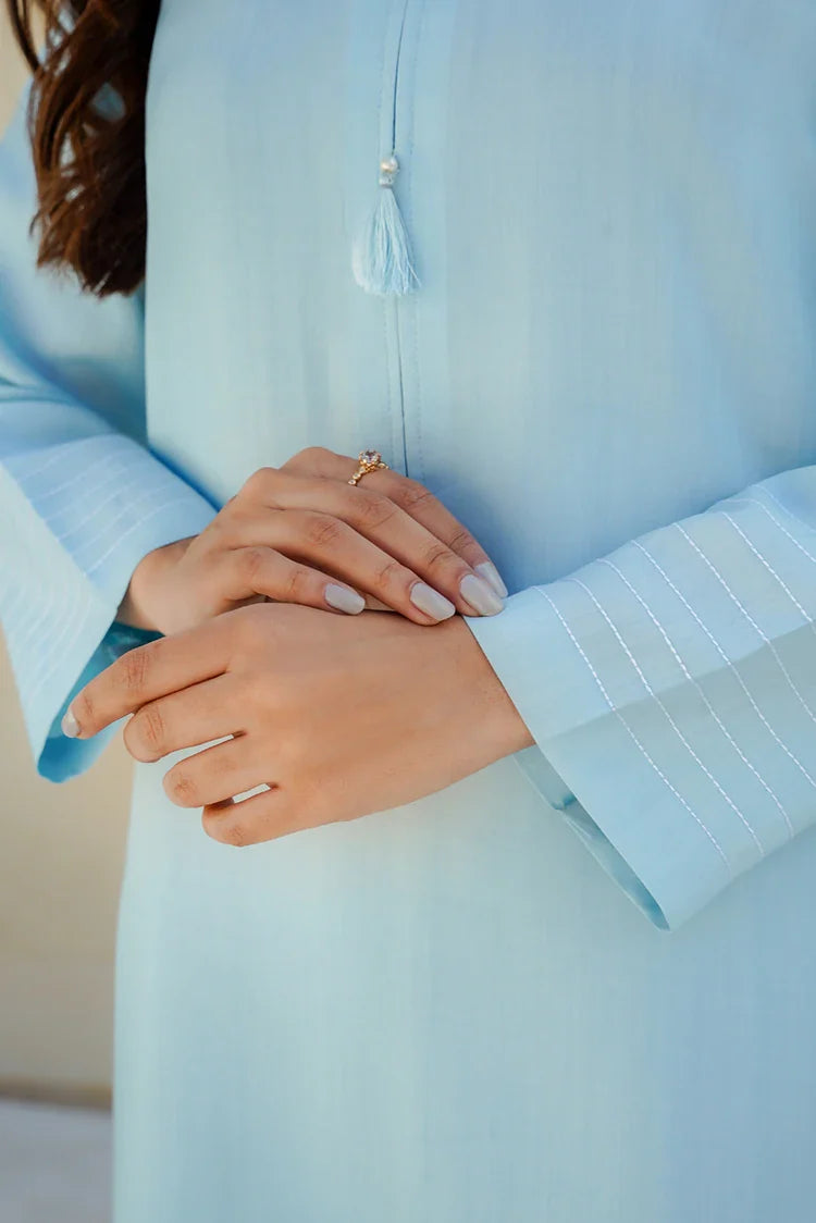 Picture of Divinely Crafted - Clara Solids '25 - Arctic Blue - Available at Raja Sahib