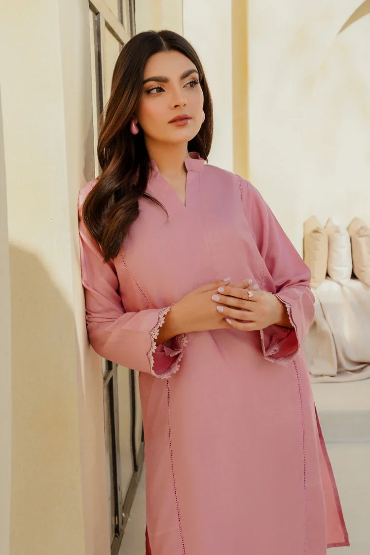 Picture of Divinely Crafted - Clara Solids '25 - Flamingo Pink - Available at Raja Sahib